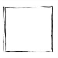 A square frame with a black line drawn on it vector