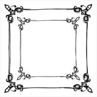 A square frame with ornate design vector