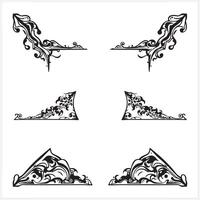 Four ornate decorative elements vector