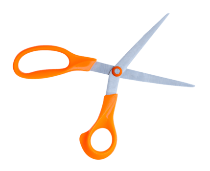 de múltiples fines tijeras con naranja encargarse de aislado en archivo formato png