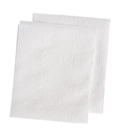 Two pieces of white tissue paper or napkin paper in stack isolated with clipping path in file format png