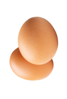 Two chicken eggs in strange pile isolated with clipping path in file format png