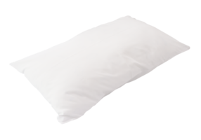 One clean white pillow after use isolated with clipping path in file format png