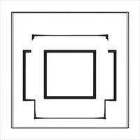 A square with a square in the middle vector