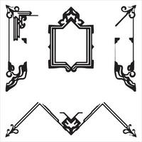 Art nouveau frame elements vector