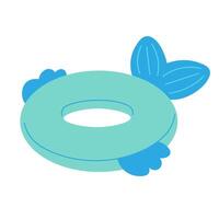 inflatable ring mermide tail vector