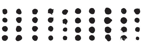 A black and white drawing of a bunch of black spots vector
