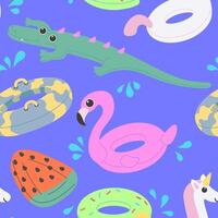 Colorful inflatable pool floaties vector