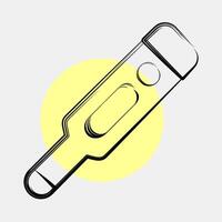 Icon thermometer. Medical elements. Icon in color spot style. vector