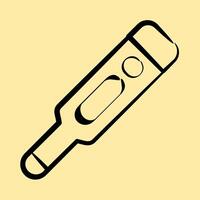 Icon thermometer. Medical elements. Icon in hand drawn style. vector