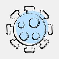 Icon virus. Medical elements. Icon in color spot style. vector
