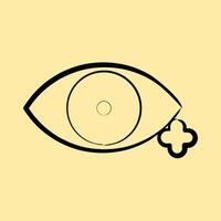 Icon ophthalmology. Medical elements. Icon in hand drawn style. vector