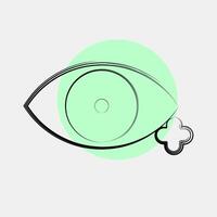Icon ophthalmology. Medical elements. Icon in color spot style. vector