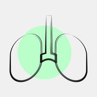 Icon lungs. Medical elements. Icon in color spot style. vector