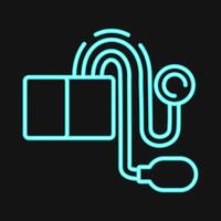 Icon tensimeter. Medical elements. Icon in neon style. vector
