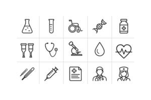 Medical Icons Set Laboratory Healthcare and Medical Symbols vector