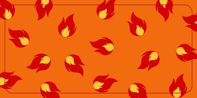 Orange background with a fiery pattern. Design templates for banners, posters, greeting cards, and social media. vector