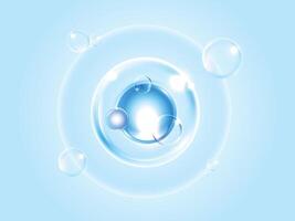Blue bubbles on a light background vector