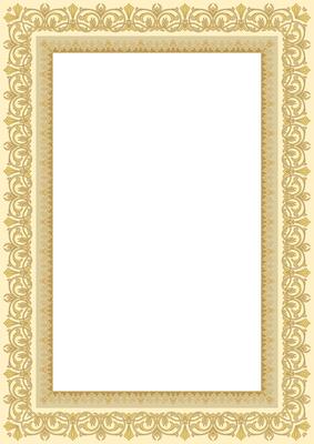 Vintage gold frame, abstract gold pattern, luxury photo frame, vintage element decorative frame