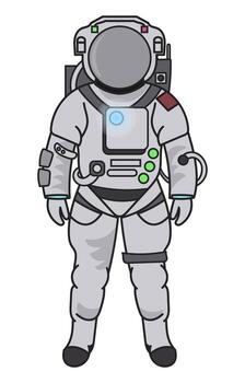 Modern Astronaut for STEM Learning Materials and Science-related Design Projects vector