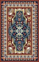 Colorful decorative rug with intricate patterns vector