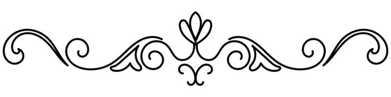 Vintage elements, black scroll lines for banner decoration vector