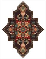 Floral pattern design in rich colors vector