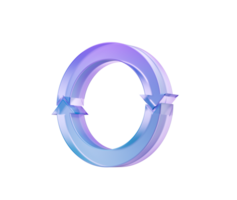 3d Rounded Clockwise Arrow Loop Symbolizes Recycling And Continuous Rotation png