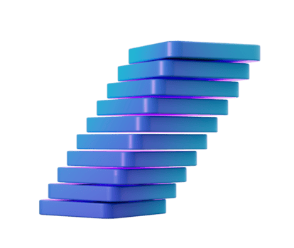 stack av blå rektangulär block, lite offset till skapa en lutande torn effekt png