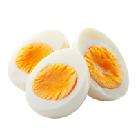 Sliced Boiled Eggs Closeup Isolated On Transparent Background png