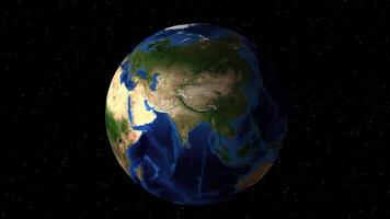Aerial zoom sequence towards Spain on Earth video