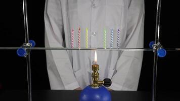 Observing candle flames in a controlled setup video