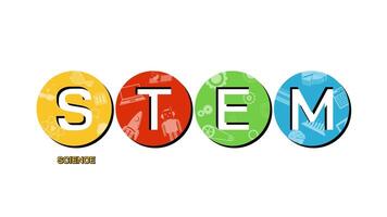 Animated depiction of STEM fields and concepts video