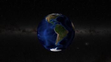 A dynamic animation zooms from Earth to Japan, highlighting geographical features with vibrant colors and smooth transitions video