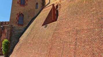 Detailed views of historic castle in Barolo video