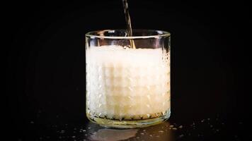 Beer pouring and overflowing with foam video