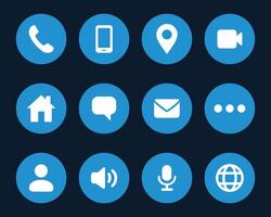 Set of web interface icons vector