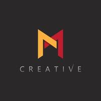 Symmetrical M Monogram Logo for High-End Branding and Marketing vector