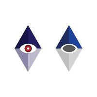Corporate Letter Logo Inside Triangular Prism Shape with Abstract Icon Style vector