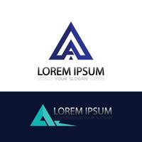 Futuristic Prism Triangle Logo Design Featuring Stylish Letter and Abstract Aesthetic vector
