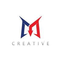Stylish M Lettermark Logo with Simple Bold Lines for Company Branding vector