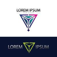 Premium Letter Inside Triangle Logo with Modern Prism Concept in Icon Format vector