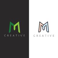Modern M Letter Logo Design with Geometric Style for Branding and Identity vector