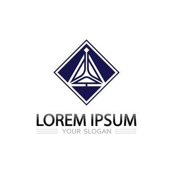 Letter in Triangle Prism Design Logo with Minimal Gradient vector