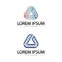Geometric Lettermark with Triangle Structure and Prism Color Style in Design vector