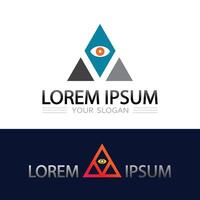 Elegant Geometric Letter Logo Design with Triangle Prism Symbol for Modern Branding vector