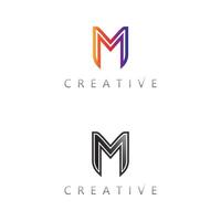 Classic and Elegant M Lettermark Logo with Black and Gold Color Scheme vector