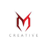 Creative Bold M Letter Logo for Tech Company and Web Application vector