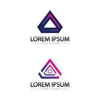 Geometric Triangle Letter Logo Design with Futuristic and Minimalistic Aesthetics vector