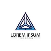 Prism Shaped Triangle Letter Logo with Bold Colors and Abstract Branding Concept vector